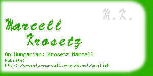 marcell krosetz business card